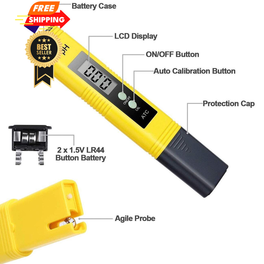 GuDoQi PH Meter, TDS Meter Combo, Pool Water Test Kit, Tester PH+TDS