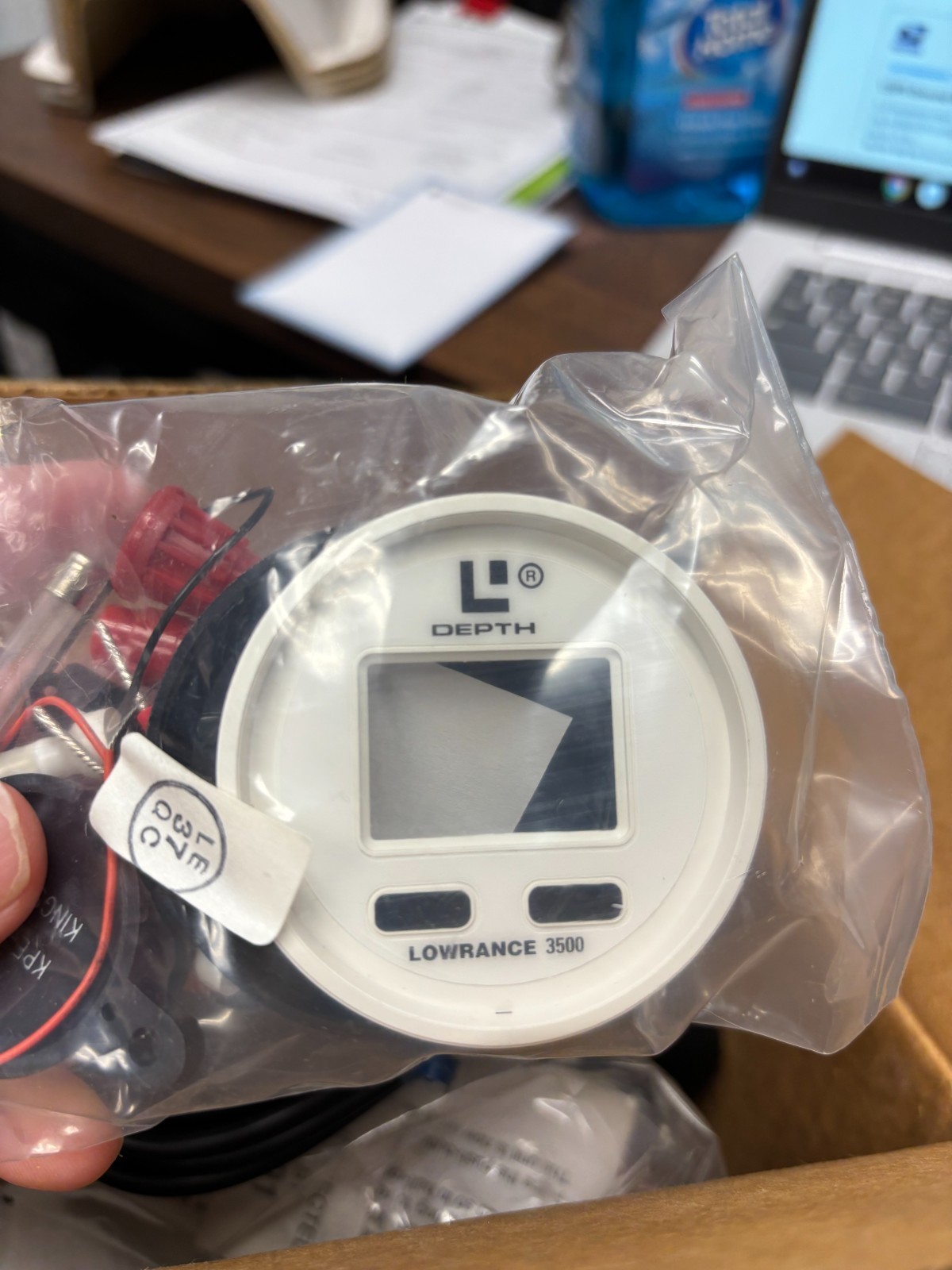 Lowrance 3500 Depth Gauge and Tranducer Kit: Brand New Old Stock