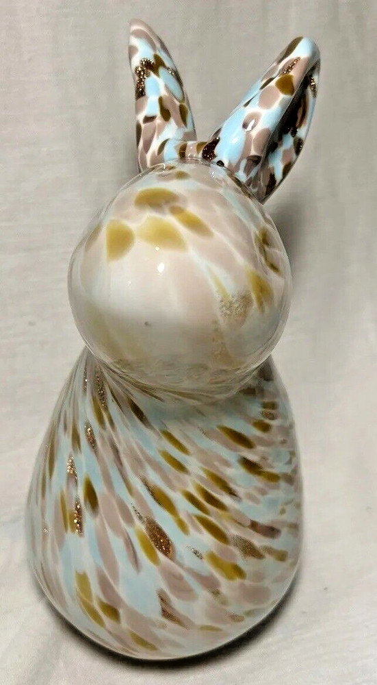 Diamond Star Hand Blown Glass Small Cute Rabbit 8"