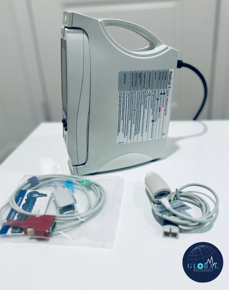 Masimo Radical 7 Pulse Oximeter SpO2,& Complete With Adapter Tested Excellent