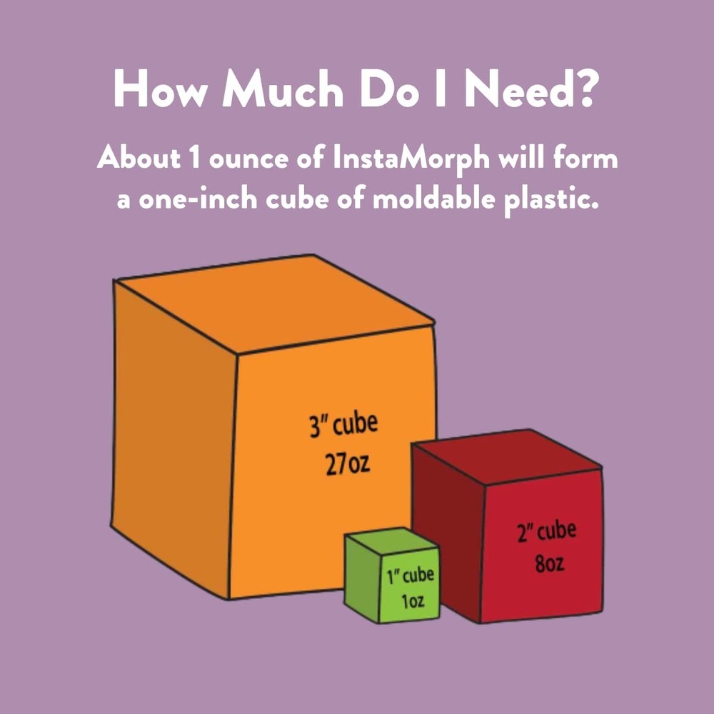 InstaMorph Reusable Moldable Plastic | Thermoplastic Beads, 3oz White