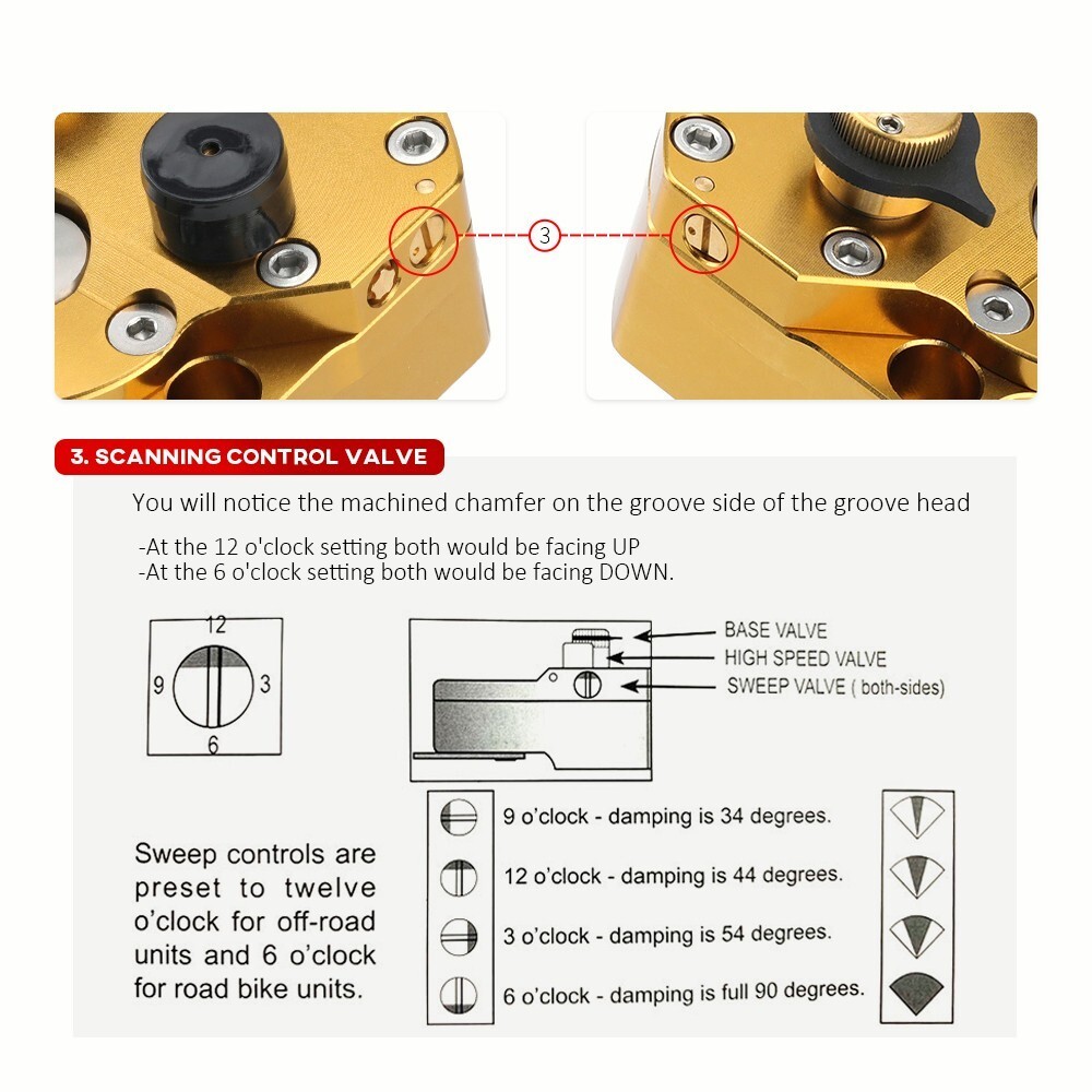 Universal Adjustable Front Steering Damper Stabilizer Safety Control Motorcycle
