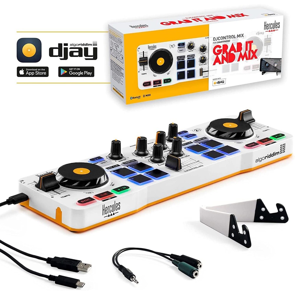Hercules DJControl Mix – Bluetooth Wireless DJ Controller for Smartphones