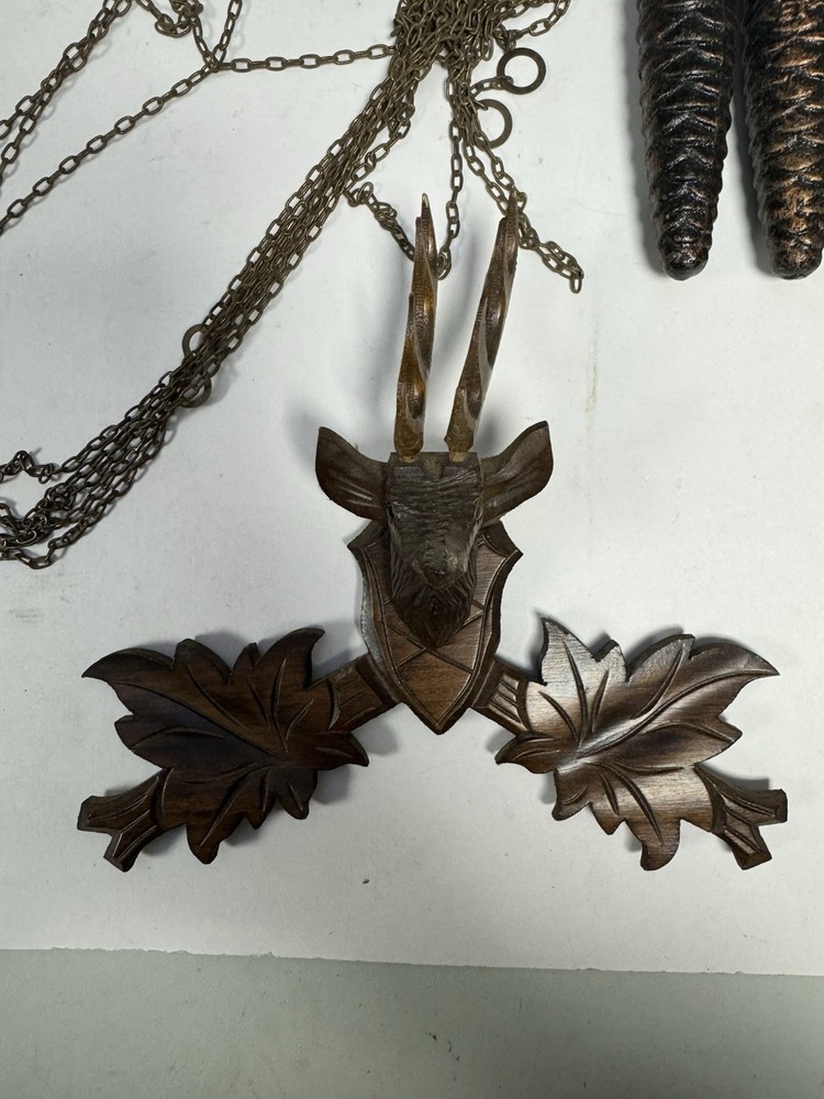 Vintage Musical Hunter Style Cuckoo Clock Black Forest Medium Size UNTESTED