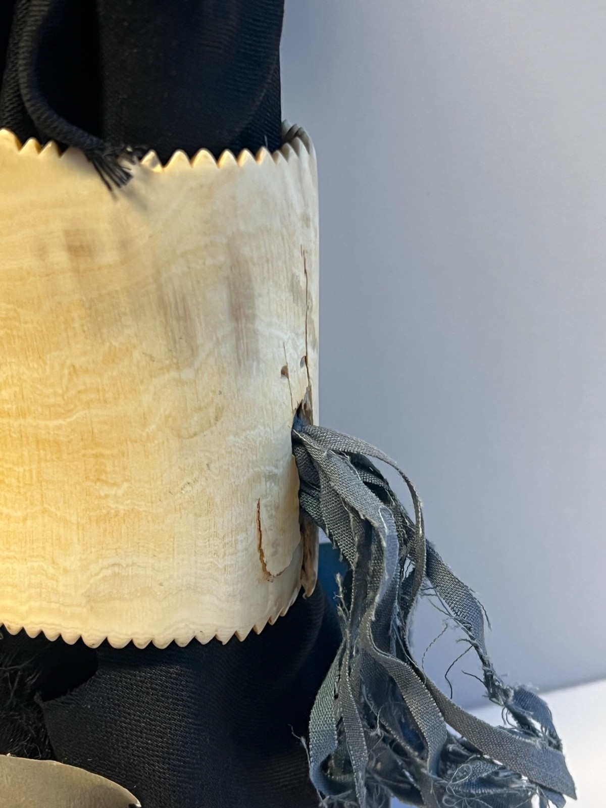 Original Native American Apache Indian Carved Ceremonial Dance Bracelet; Papers