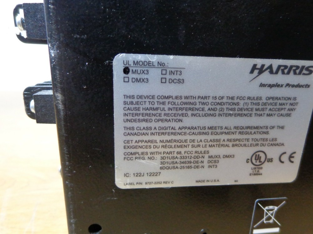 Harris MUX3 INTRAPFEX ACCESS SERVER MULTIPLEXER Chassis Box Enclosure