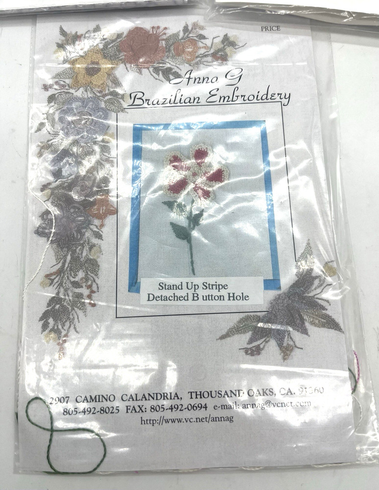 3 Brazilian Dimensional Embroidery - Printed Patterns - Anna G - Loretta's - JDR