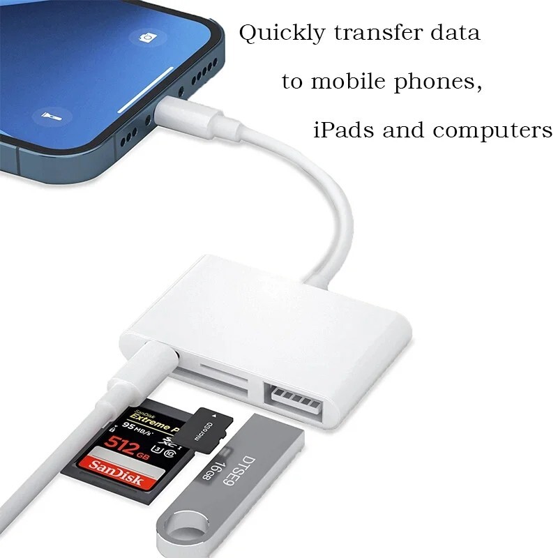 Card Reader Adapter Convenient High Performance Otg Micro-usb/tf Card Reader