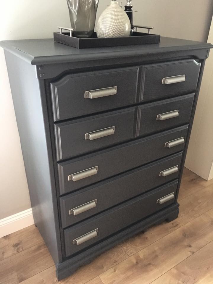 4" Iron Craft Bin Pull Tumbled Pewter