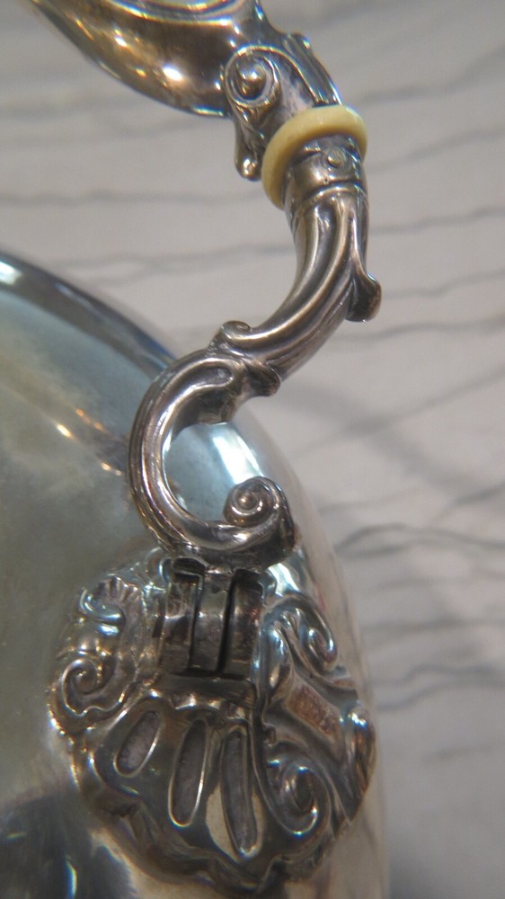 Massive Water Kettle Dresden 800 Silver By Eckert Germany 120 oz.