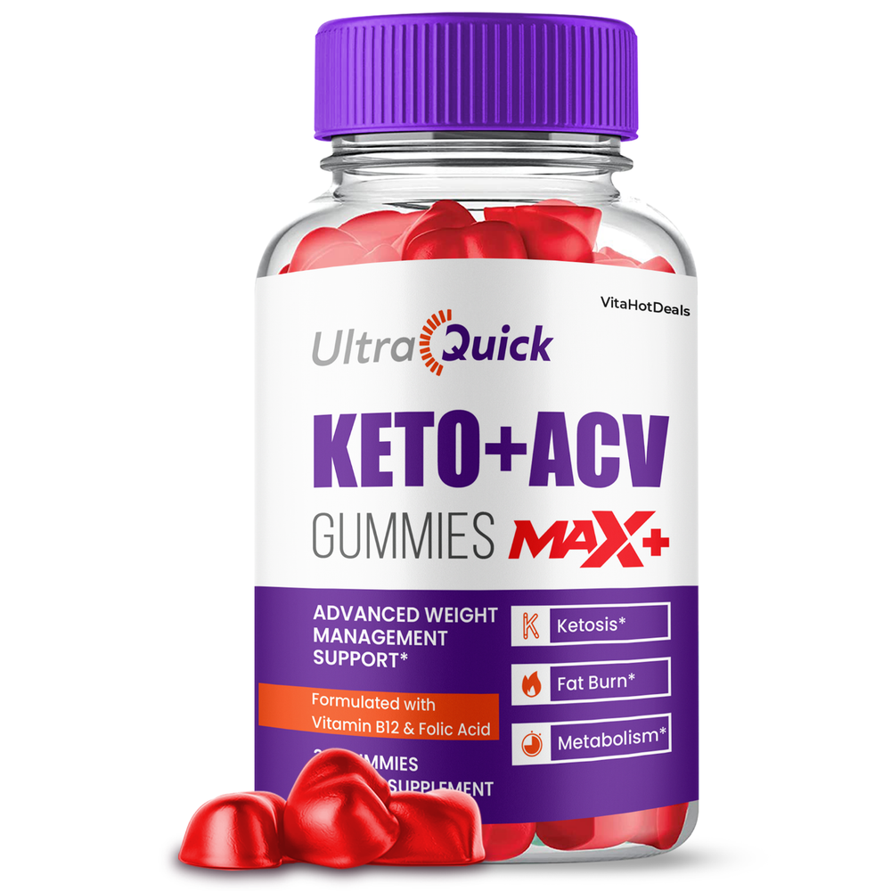 UltraQuick Max + Keto ACV Gummies, Maximum Potency Gummies (3 Pack)