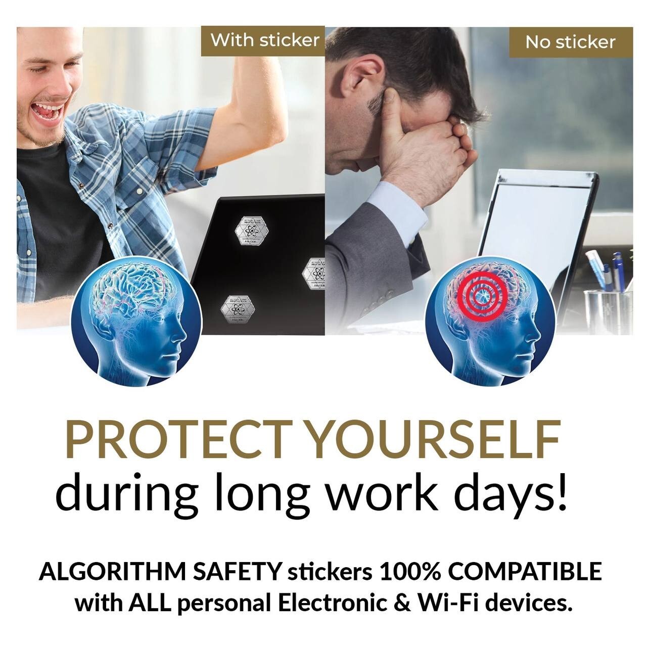 Advanced EMF & 5G Protection Silver Stickers Universal for Phones & Devices