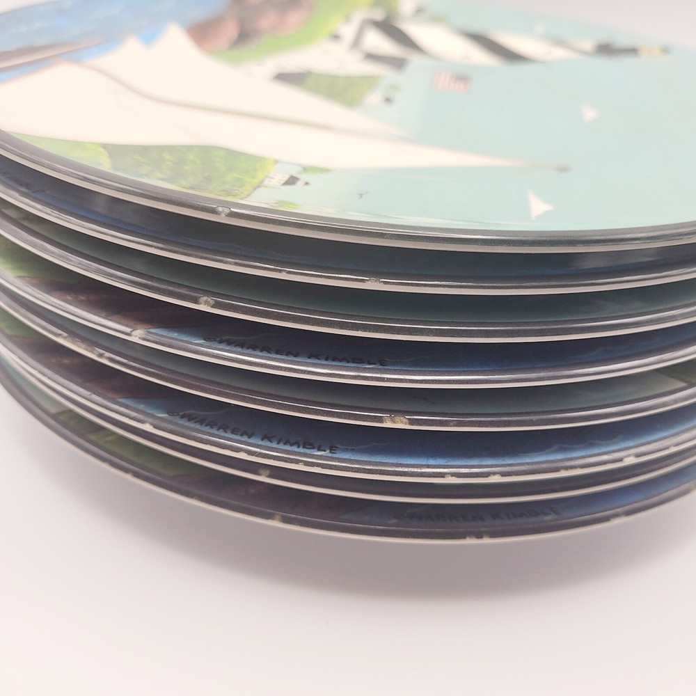 Warren Kimble Sakura Coastal Breeze Melamine 32 Pc Dinnerware Set 8 Settings
