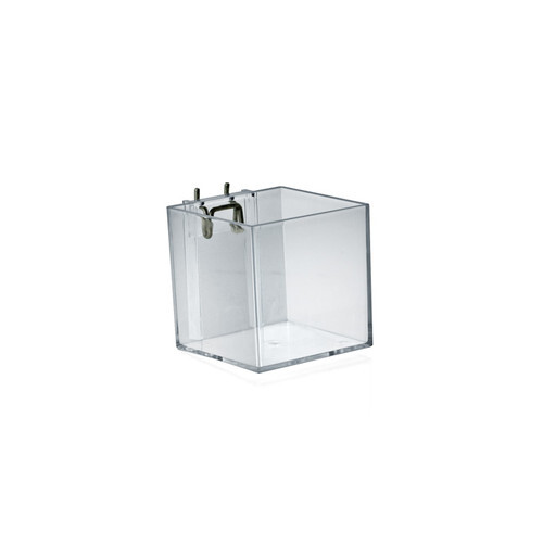 Azar Displays 4" Cube Bin for Pegboard or Slat wall, 4-Pack