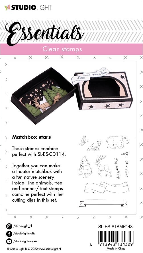 Studio Light Essentials Clear Stamp-Nr. 143, Matchbox Stars