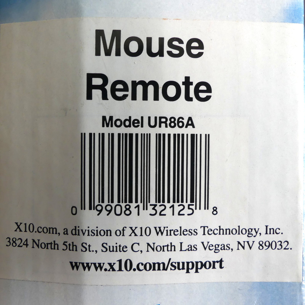 X10 UR86A Mouse Remote