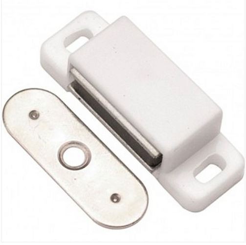 White Anisotropic Magnetic Catch with Screws