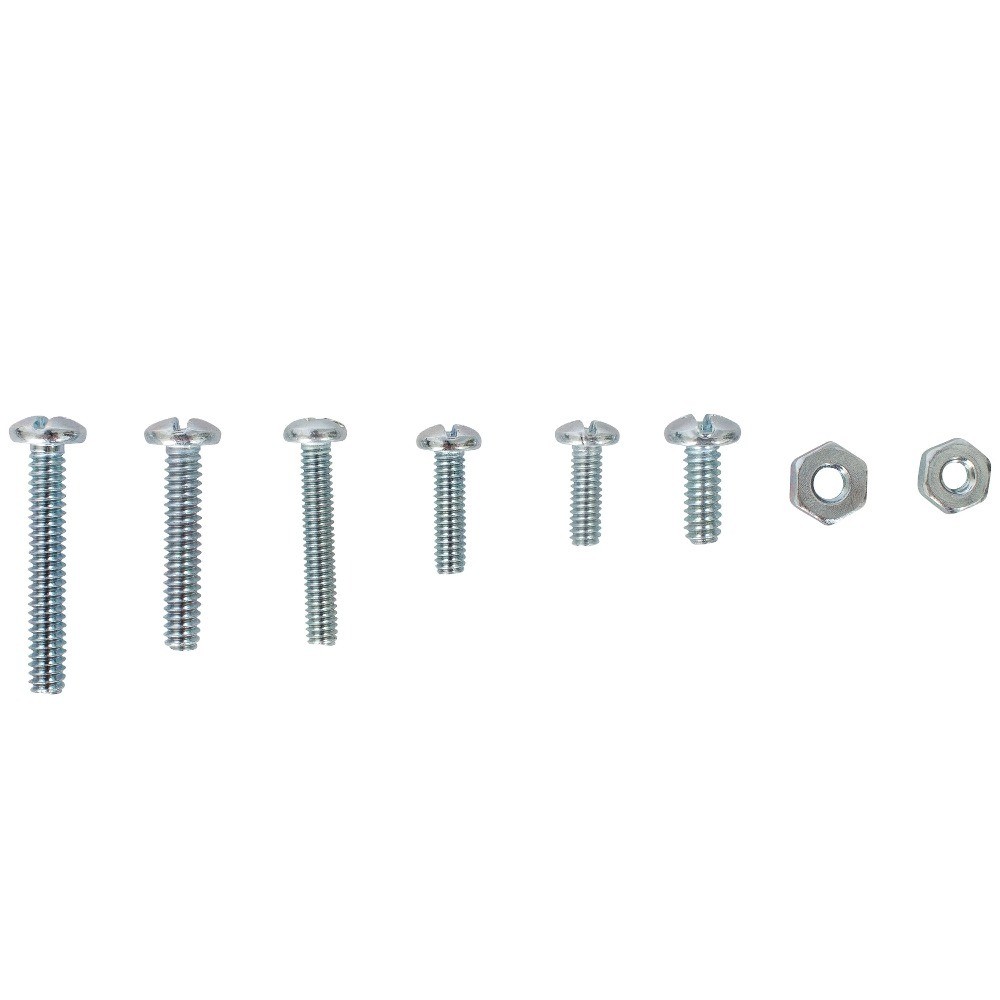 Zinc Plated Machine Screw and Nut Assortment 182 Pc with Storage Case