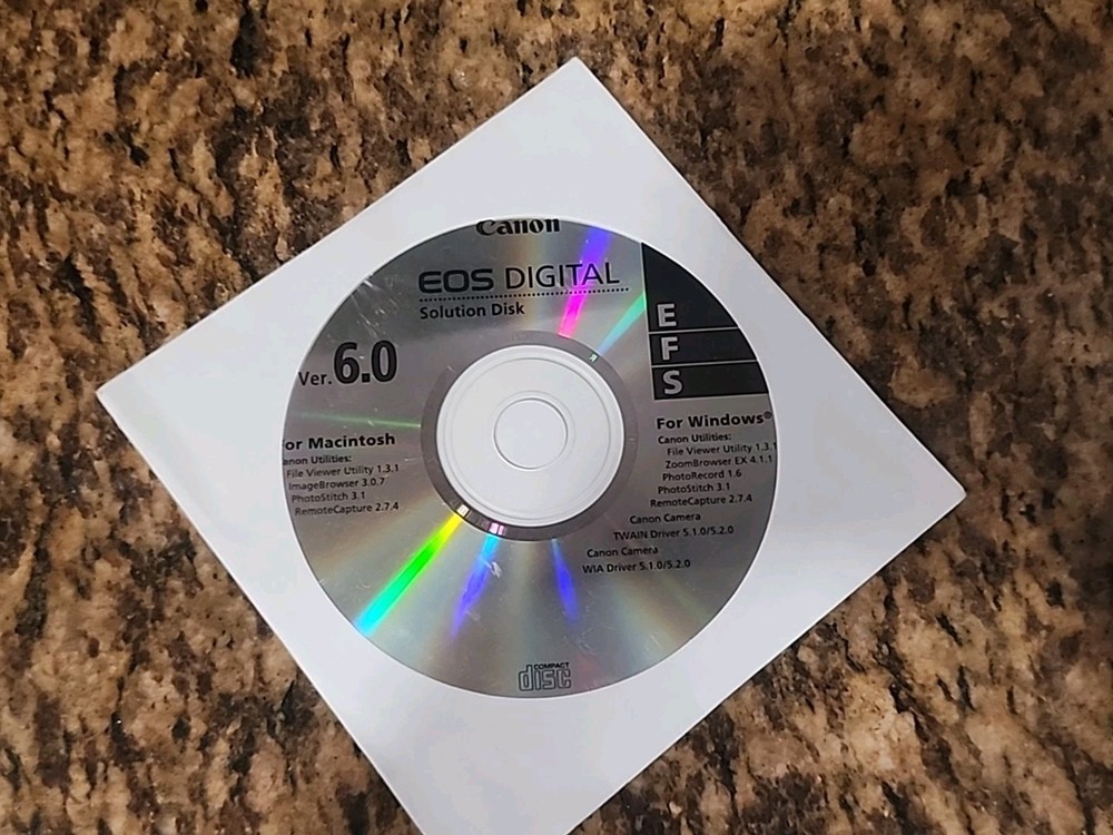Canon EOS Digital Camera Solution Disk Ver. 6.0 For Windows Or Mac