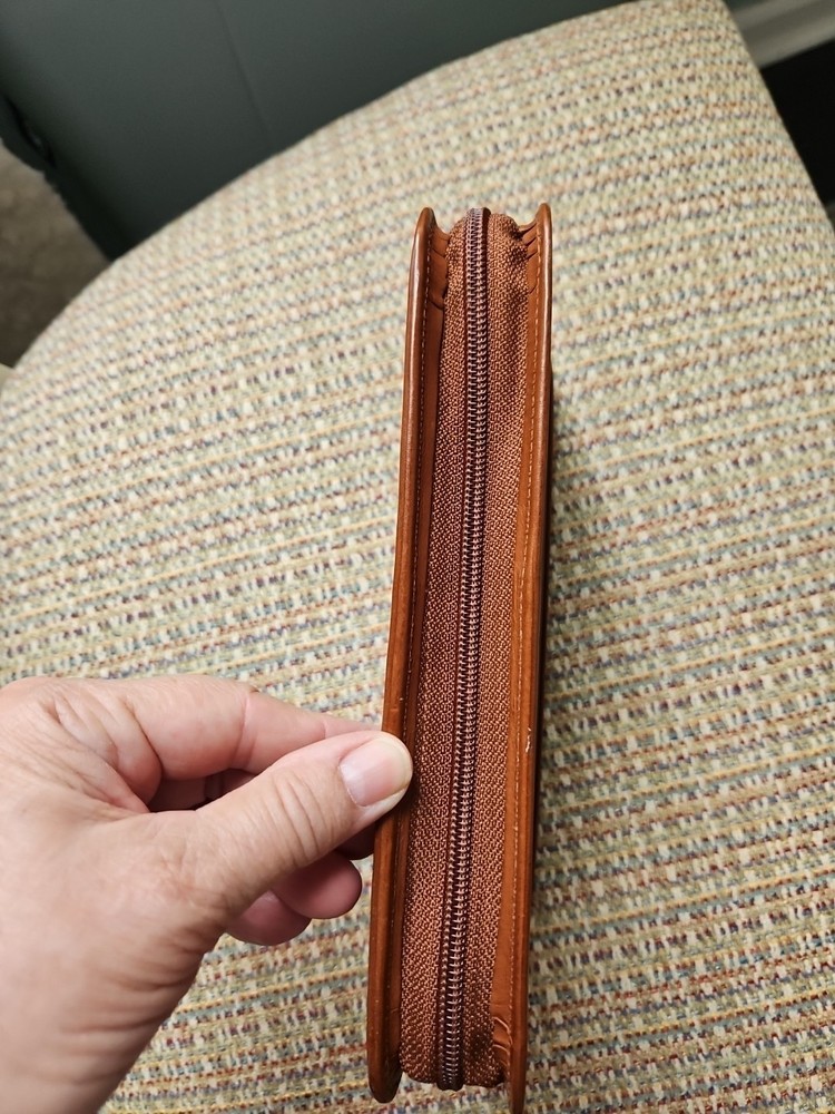 Coach 1990's Leather Organizer Zip Around Planner