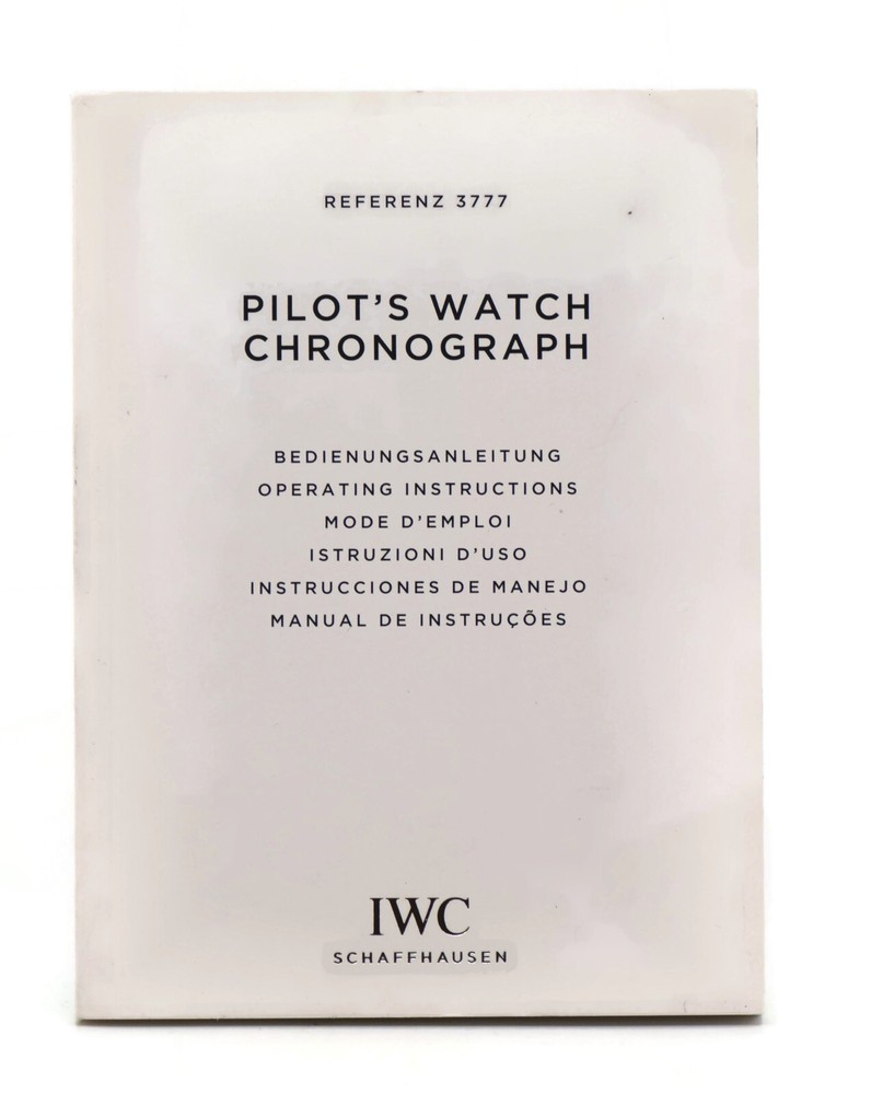 IWC Pilot's Chronograph 3777 Booklet Manual