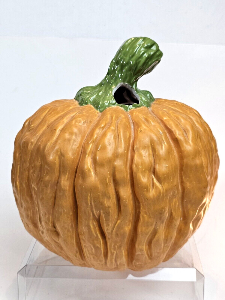 Delora Ceramic Pumpkin w/Thanksgiving Theme