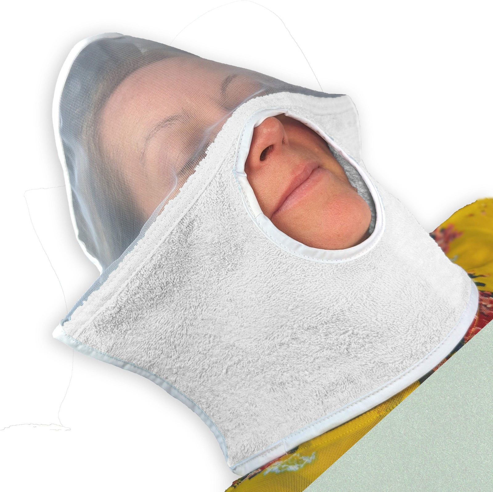 Reusable Face Drape with Mesh Panel – Comfortable, Washable Coverage for Light-D