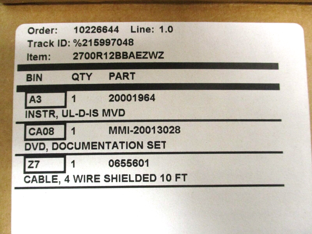 MICRO MOTION , 2700R12 , 10 FOOT CABLE