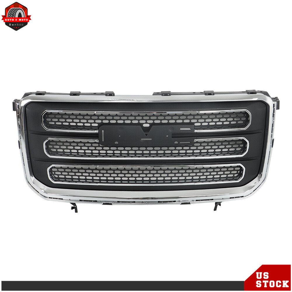 Front Bumper Cover&Upper Grill Grille Assembly For 2013-2016 GMC Acadia SLT