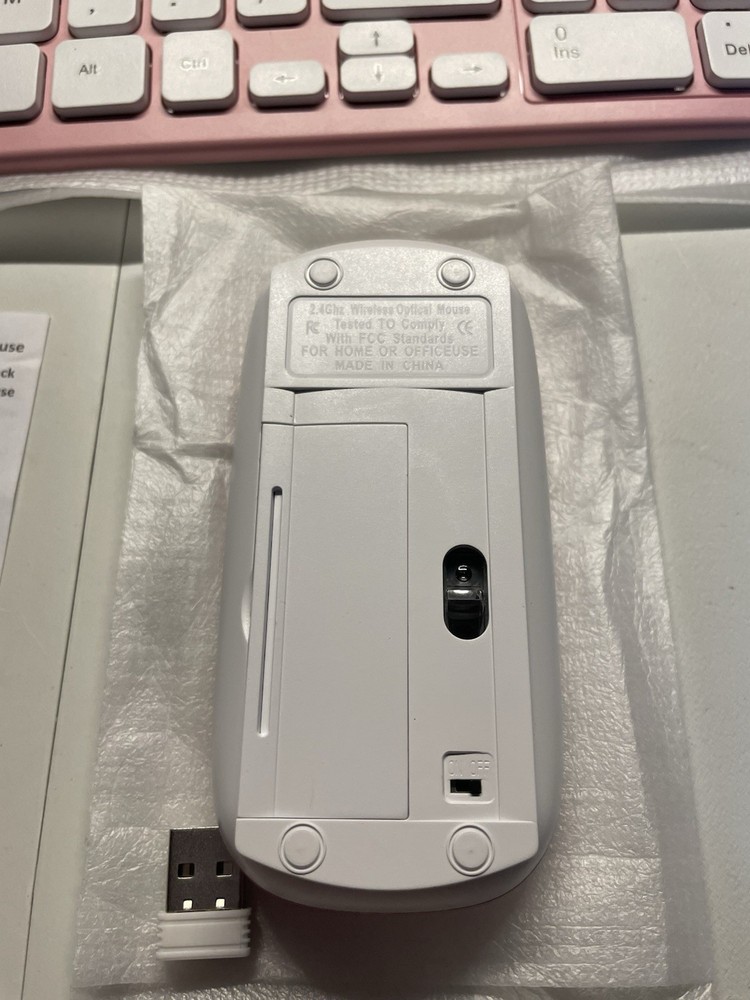 mini pink wireless keyboard and mouse 100% Tested WORKS