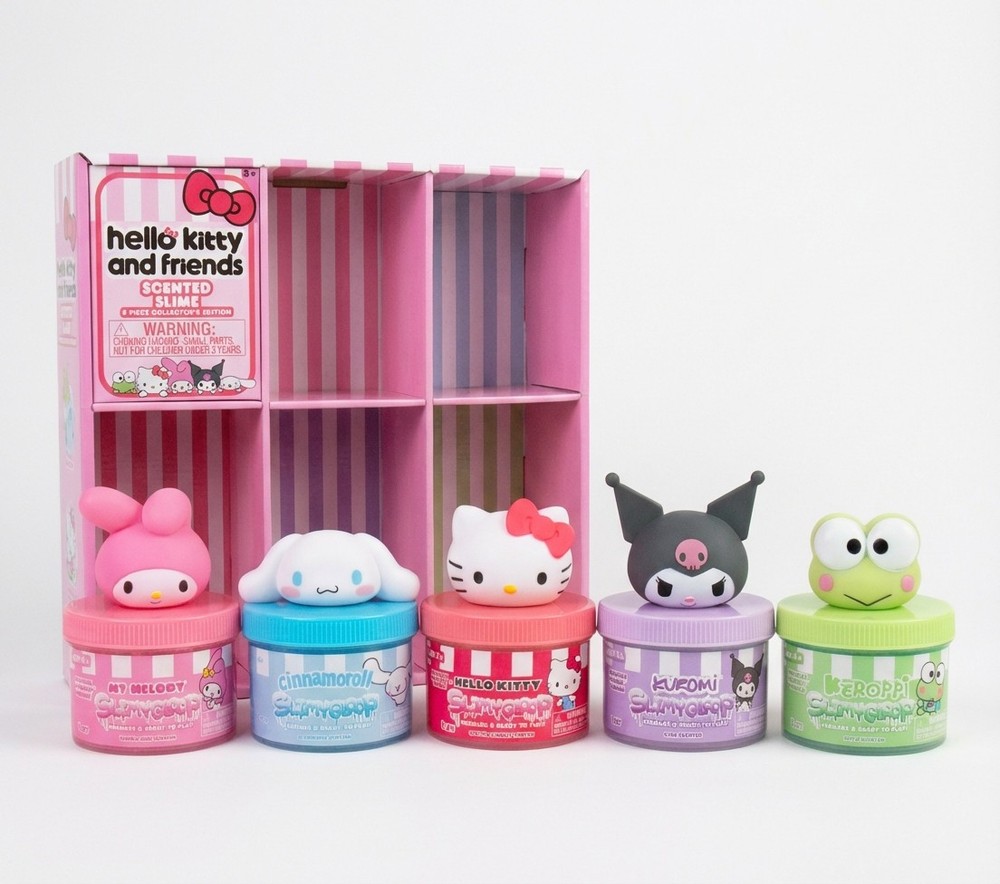 5-Pack Scented Slime Jars with Cute Character Lids, Soft Texture, Gift Set...