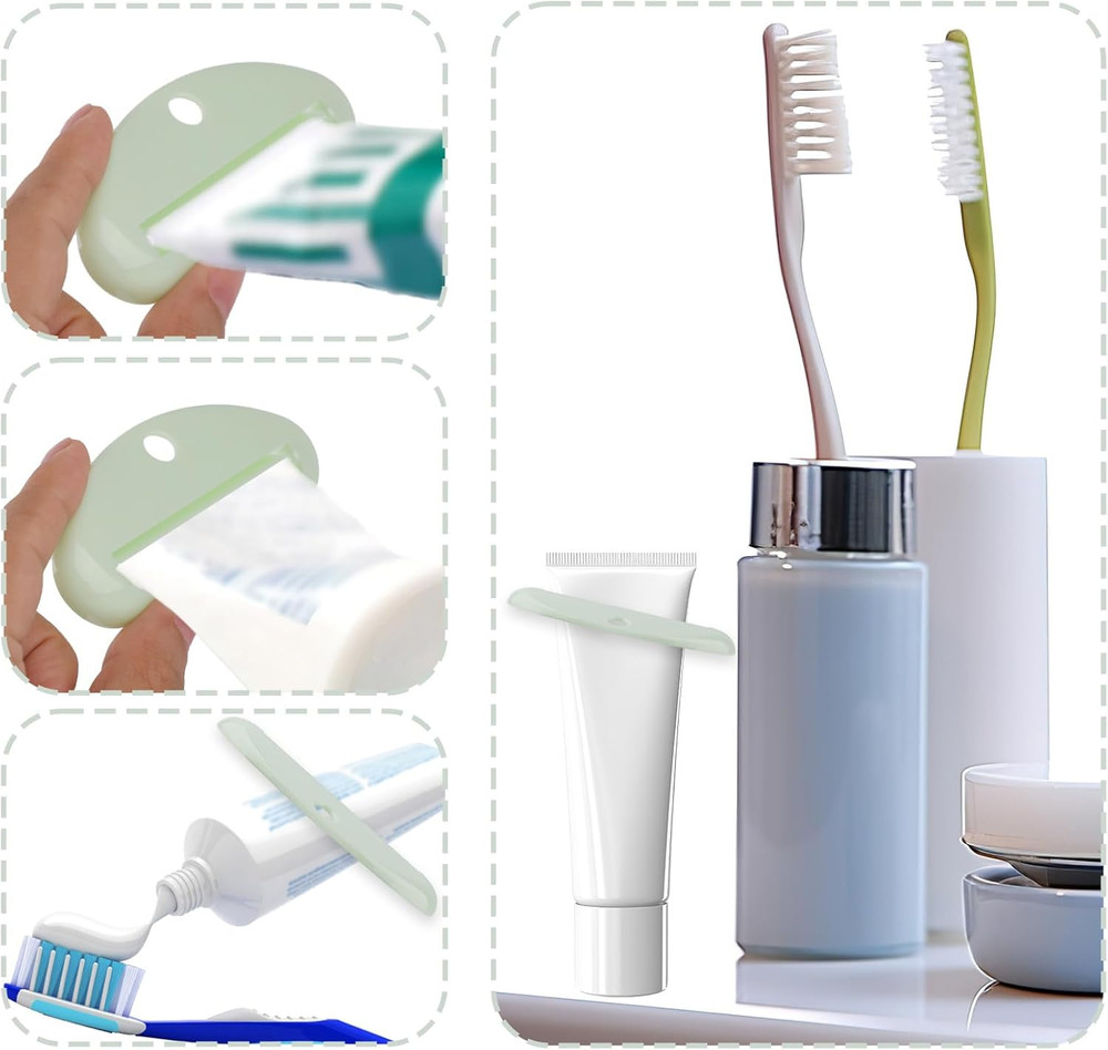 8Pcs Toothpaste Squeezer, Plastic Toothpaste Tube Roller Squeezer Assorted Color