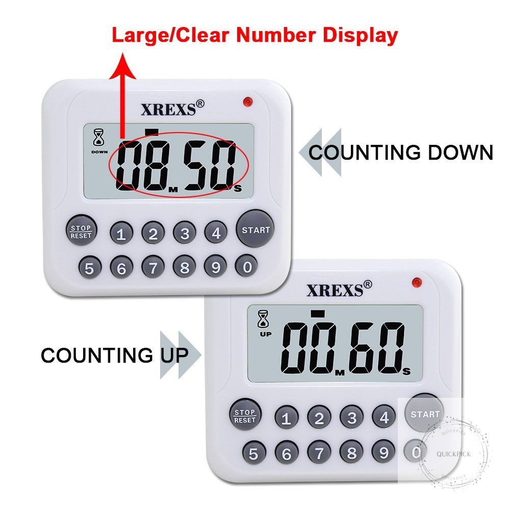 Digital Kitchen Timer Magnetic Countdown Up Cooking Timer Clock with Magnet Back