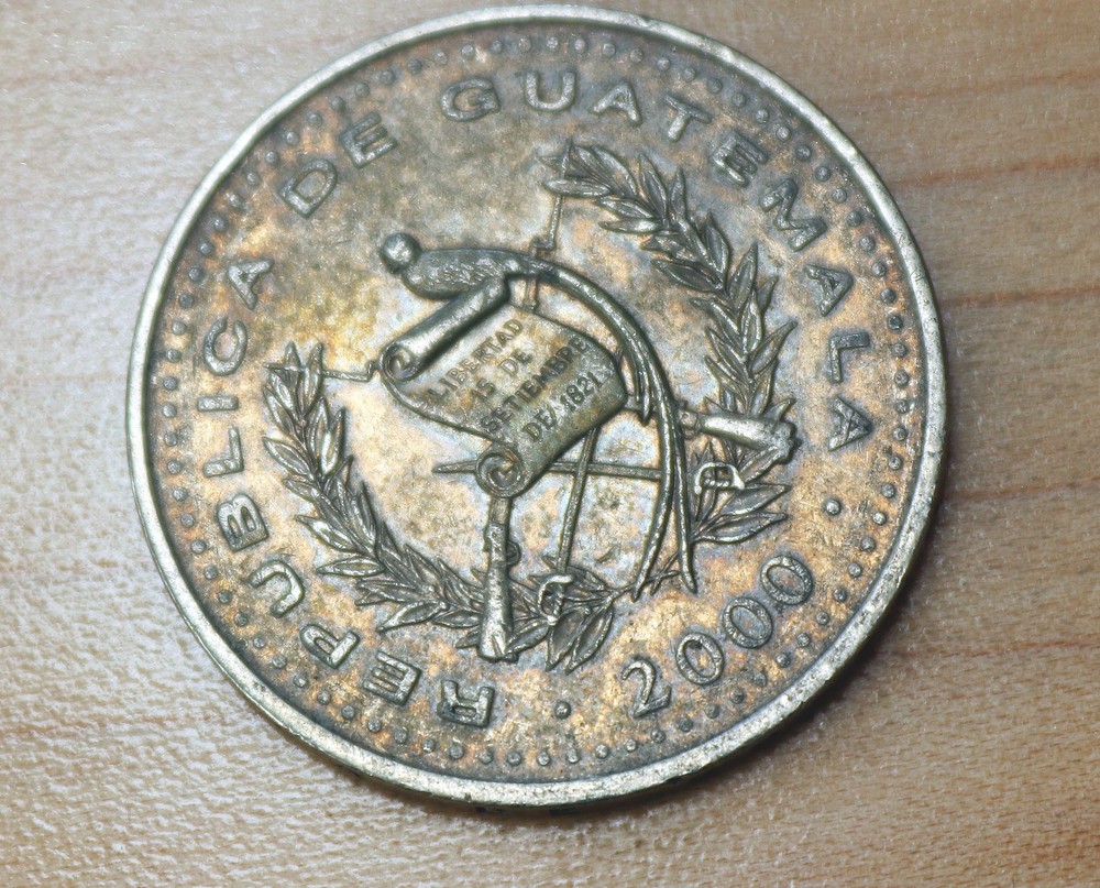 2000 Guatemala 25 Centavos
