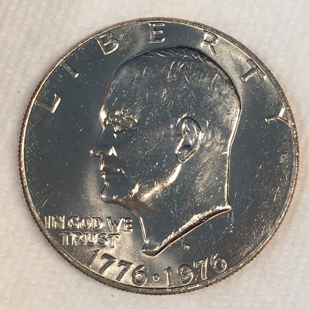 1976-D Ty1 Eisenhower IKE Dollar Uncirculated - High Quality Scans #B614