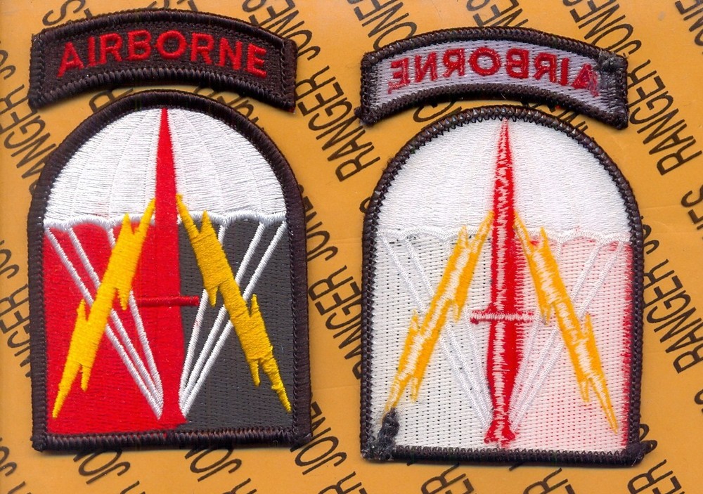 US Army 528th Special Operations Sustainment Brigade Airborne ~4" patch m/e RED