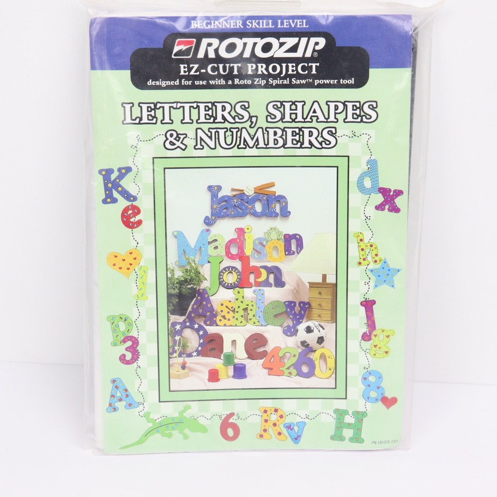 Rotozip EZ-Cut Project Letters Shames & Numbers Stencils
