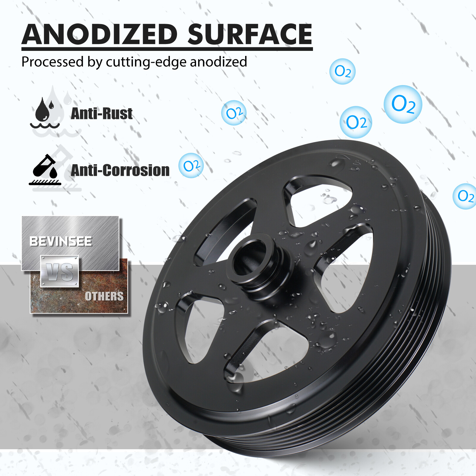 Aluminum Power Steering Pump Pulley For LS1 for Camaro for Firebird V8 1998-2002