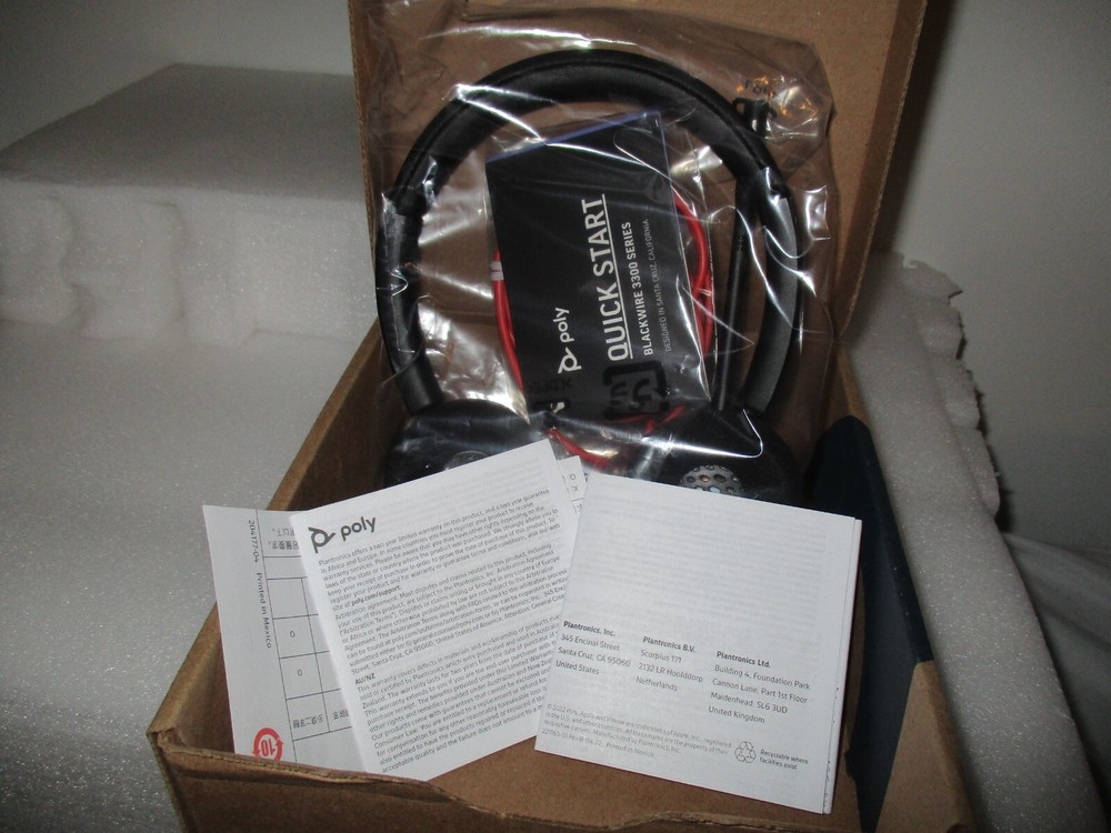 Poly Blackwire 3320 Stereo Headset /w Mic USB/USB-C 8X220AA