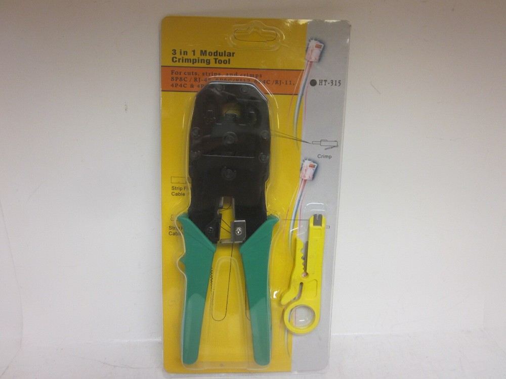 RJ45 RJ11 CAT5 LAN Network Cable Tester Crimper Stripper Tool Kit