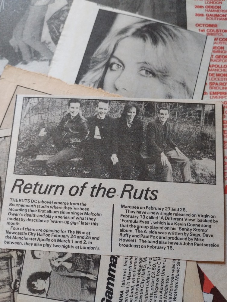 Sk232 Ephemera 1980 article The Ruts D C