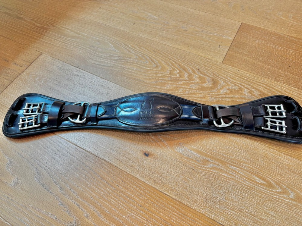 Frank Baines Brown Leather Padded Short Girth | 26"