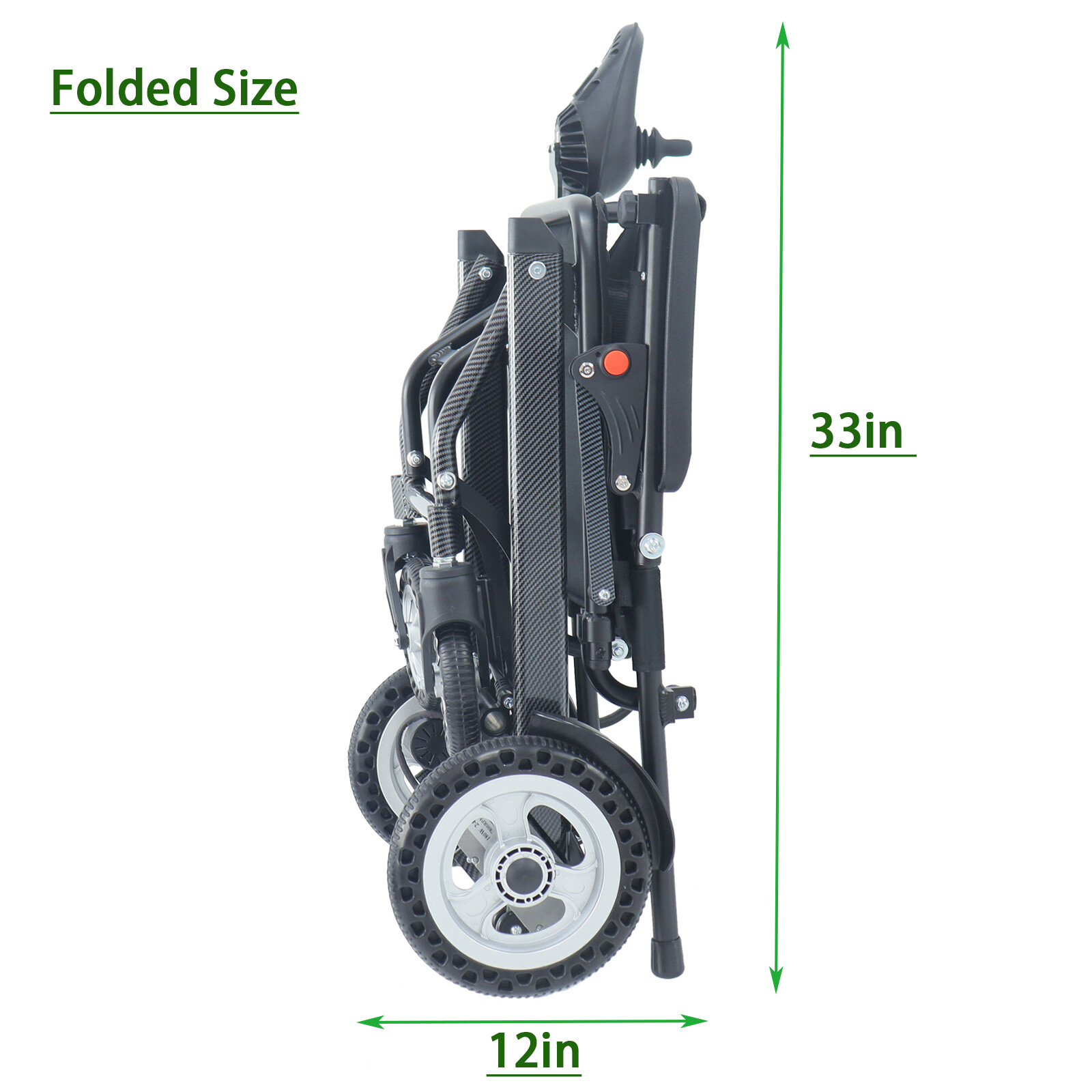 Electric Foldable Lightweight Portable Powerchair Travel Wheelchair All Terrain