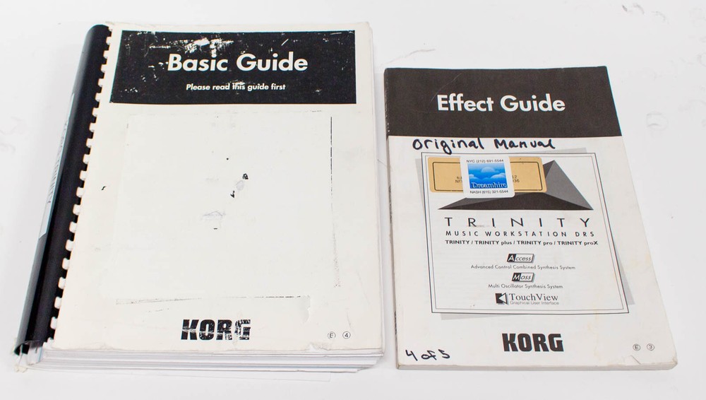 Korg Trinity Basic Guide Effect Guide Parameter Guide Manuals