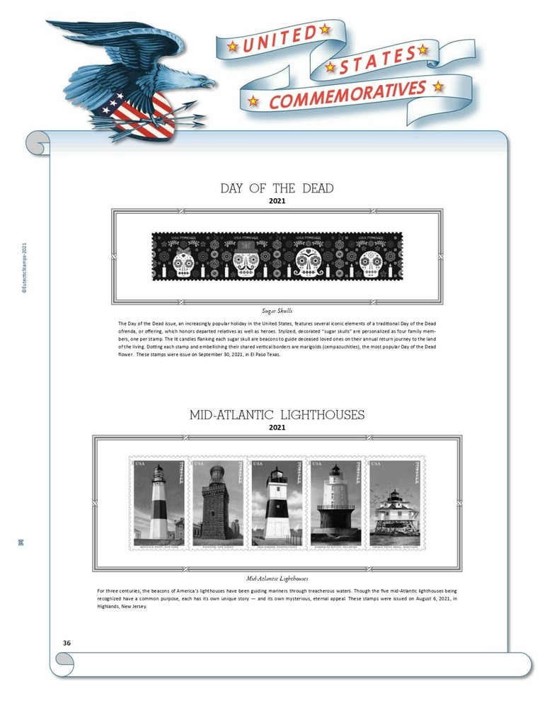 2021 U.S. Commemorative Singles SIMPLIFIED Supplement (White Ace Alternative)