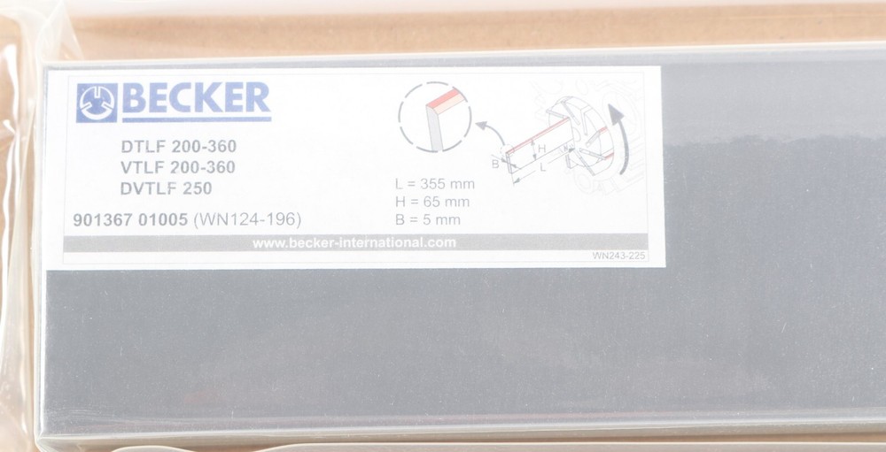 New 901367-01005 Becker Pump Carbon Vane Set