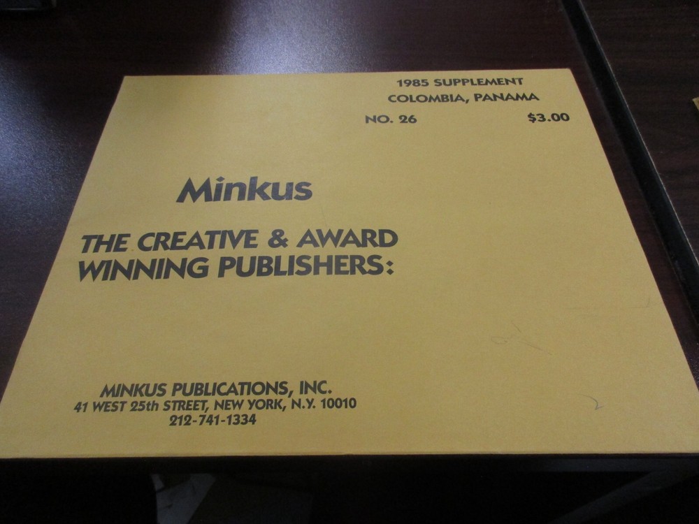 "MINKUS"  19845 SUPPLEMENT COLOMBIA.PANAMA #26   W/FREE SHIPPING!!!