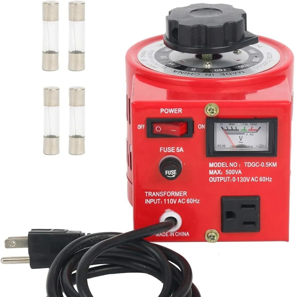 YaeCCC 5Amp Variac Transformer Variable AC Auto Voltage Regulator 500VA 0-130V