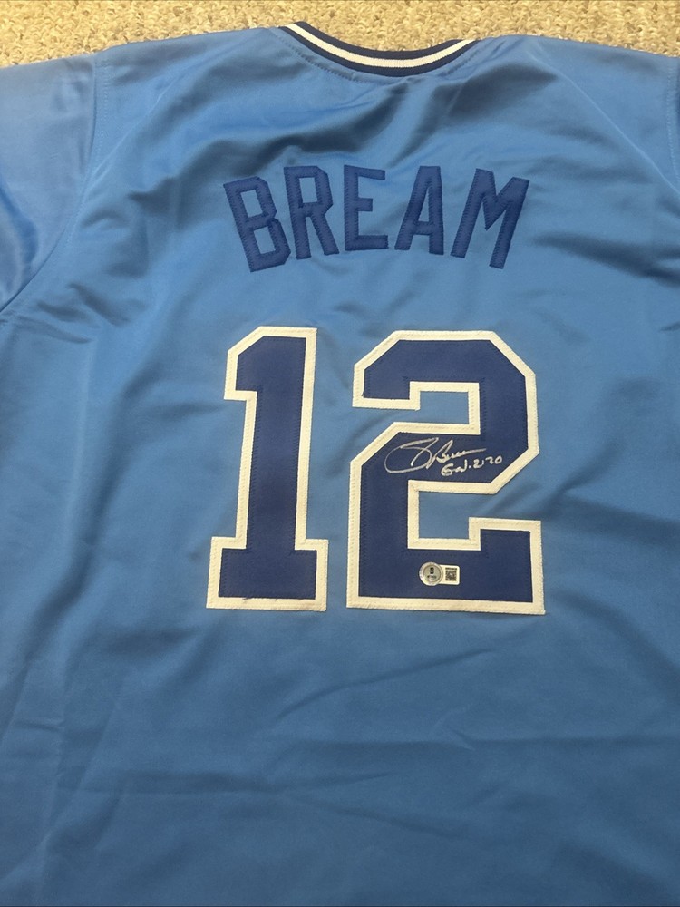 ATLANTA BRAVES- SID BREAM SIGNED AUTOGRAPH JERSEY BECKETT COA BAS