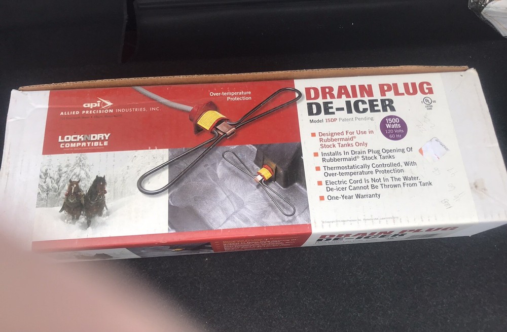 Allied Precision Drain Plug De-Icer 15DP Livestock Thermostatically Controlled